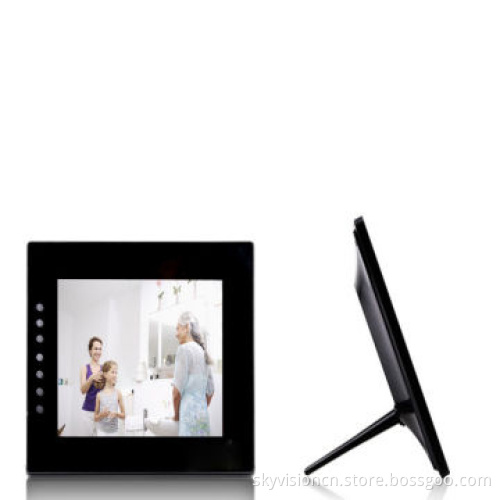 Super Thin 8-inch Digital Picture Frame, SD Card Lock Function with Front Button